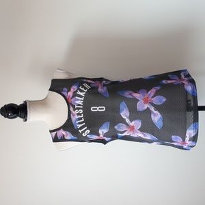 Stylestalker floral mesh tank